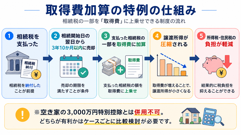 取得費加算の特例の仕組み